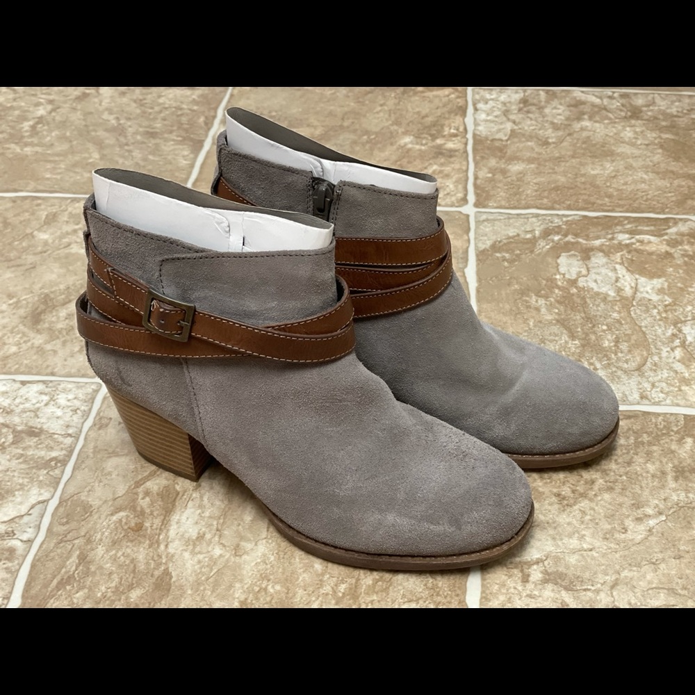 Grey ankle boots